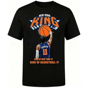 Popular viral NEW YORK basketball T-shirt, King of New York, King of Basketball, game day jersey, basketball team spirit gift, the best gift for fans, men's and women's clothing, everyday tops