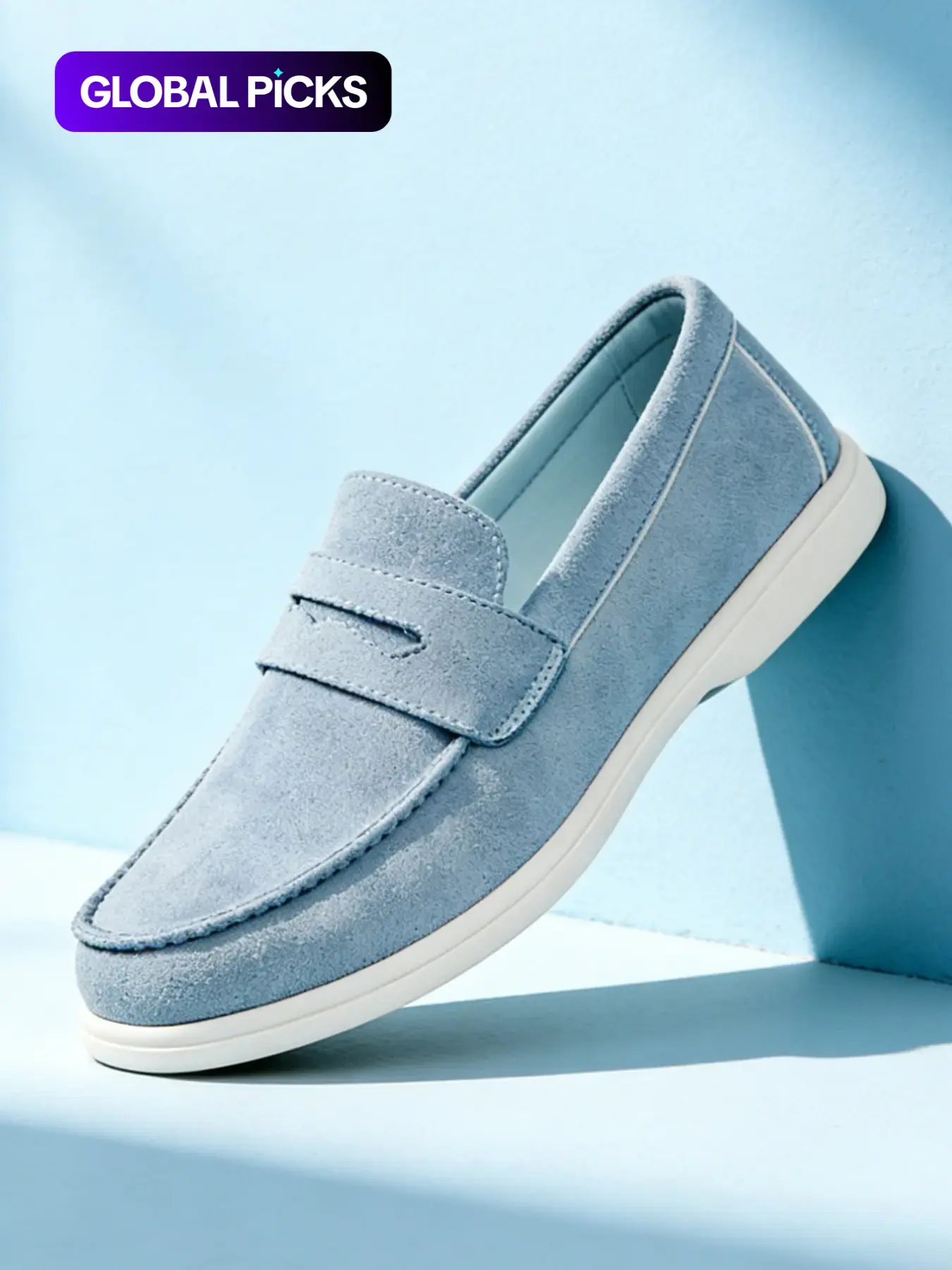 Men's Suede Penny Loafers, Slip-On Moccasin Dress Shoes, Lightweight Breathable Flat, Gentleman Stylish Casual Driving Boat Shoes, Durable Casual Shoes, Office Commuting Shoes