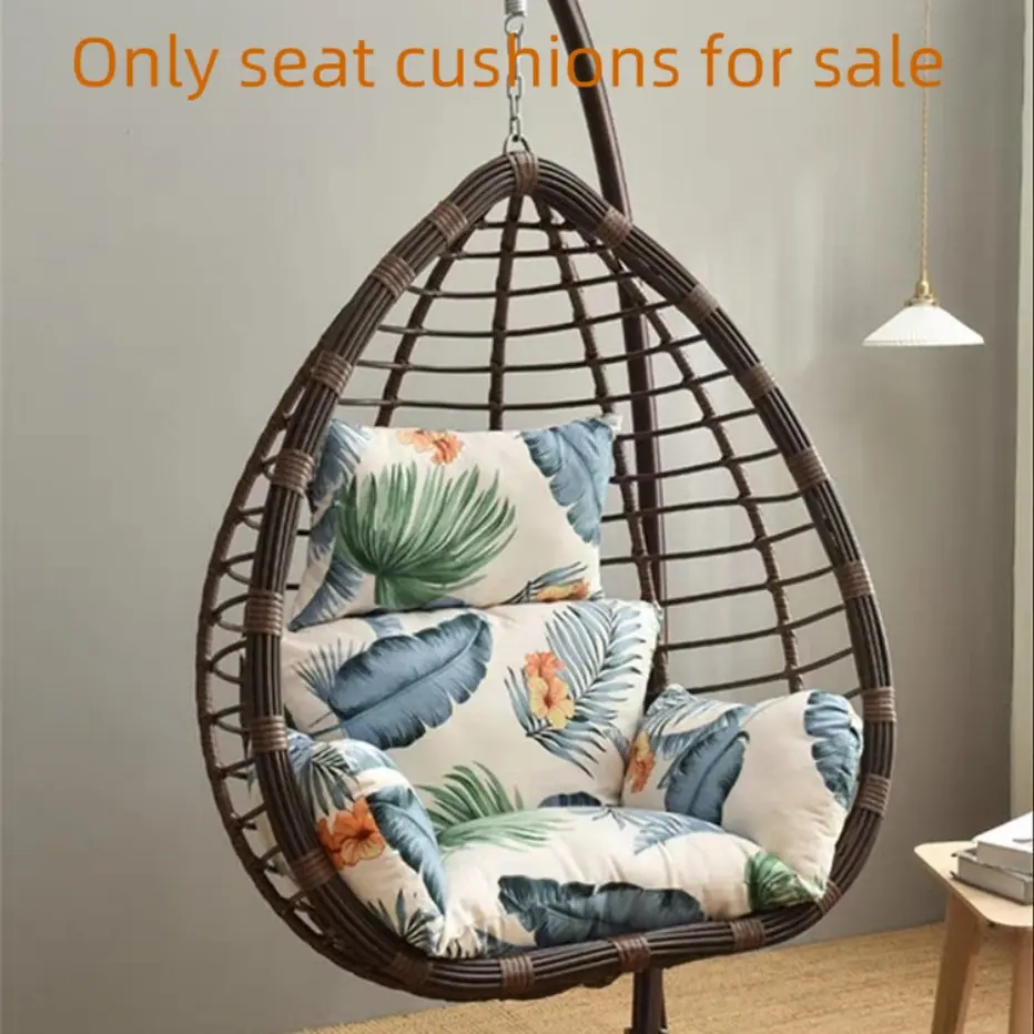 Ladder Chair Seat Cushion with Zipper and Inner Liner, Washable Large Single Swing Rocking Chair Pad, Thick All-Season Backrest