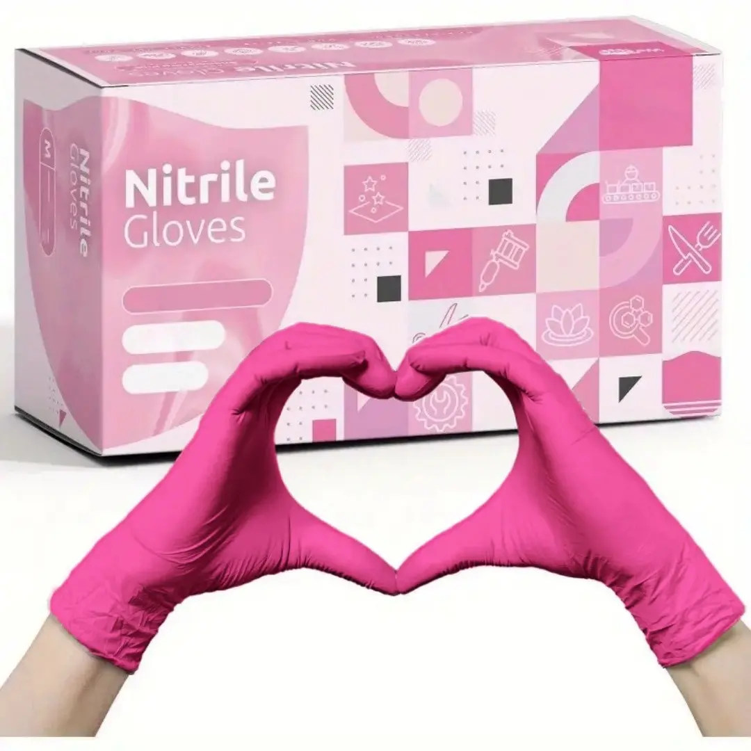 Disposable Nitrile Gloves Deep, Durable and Lightweight, Ideal for Home Cleaning, Hair Coloring, Pet Care, Kitchen, Beauty, Multiple Sizes S/m/l, Household Cleaning Gloves