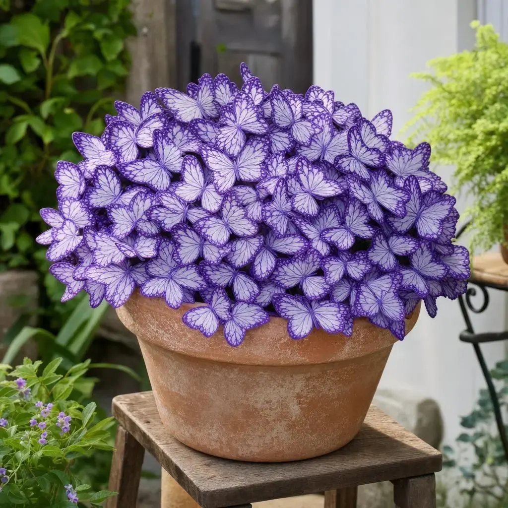 Butterfly Hosta Natural Seeds - High Germination Compact Pot Variety, Ornamental Hostas for Container Gardening, Partial Shade Foliage Focus Spaces