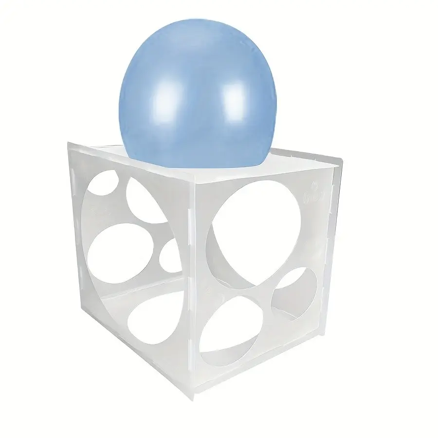 1pc 2-10 Inch Collapsible Plastic Balloon Sizer Box Cube, Balloon Size Measurement Tool, Ideal for Balloon Decorations, Arches, Columns