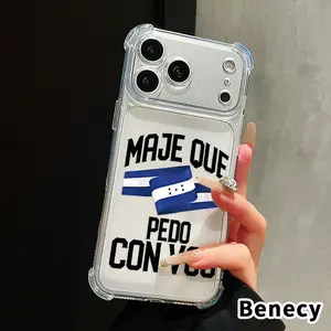 Phone Case for iPhone 17 Air 16 E 15 14 13 12 Pro Max Plus 11 Honduras Spirit Call Four Corners Air Cushion Pattern Anti-drop Transparent Non-Yellowing Silicone Cover