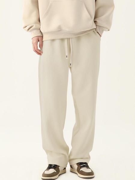 Men's Solid Color Drawstring Waist Sweatpants, Regular Fit Casual Comfy Plain Pants for Daily Wear, Men's Trousers for All Seasons