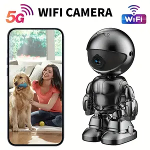 3MPHD Smart Phone Robot Camera, Indoor Cameras with Audio And Video, Wireless Outdoor Indoor Security Cameras, Pet Camera for Cat Dog, 360 Degree Night Vision Nanny Camera, Two Way Audio, Motion Detection, Gifts for Home Security