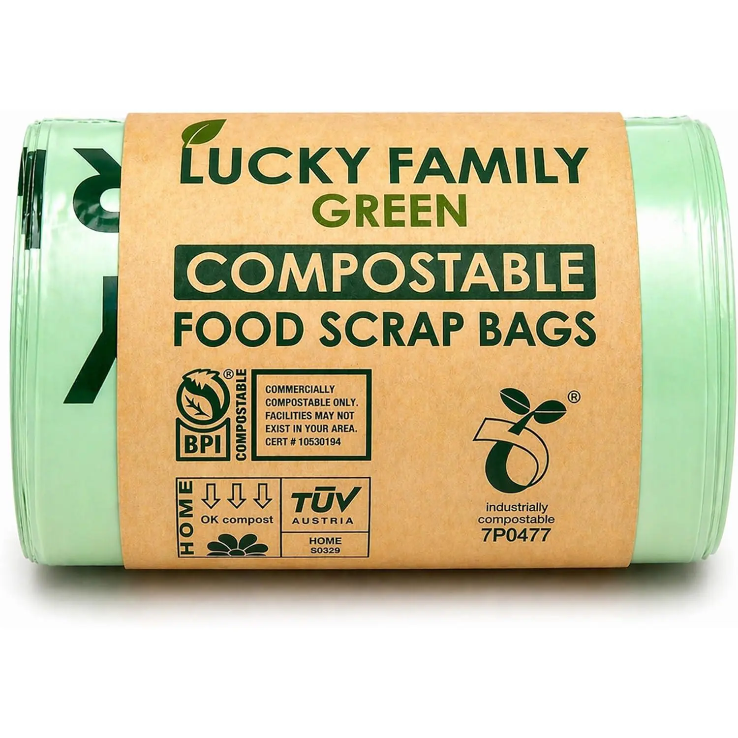 Compostable Trash Bags for Kitchen Compost Bins - 1.3 Gallon Small Compost Bags for Countertop Bin, Green Compostable Bags, BPI Certified ASTM D6400, Leak-Resistant   Bags (50 Count)