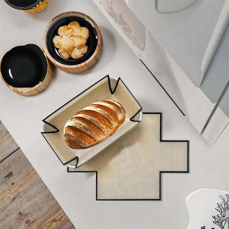 Cross-Shaped Silicone Loaf Pan Liner, Bread Baking Mat, Reusable