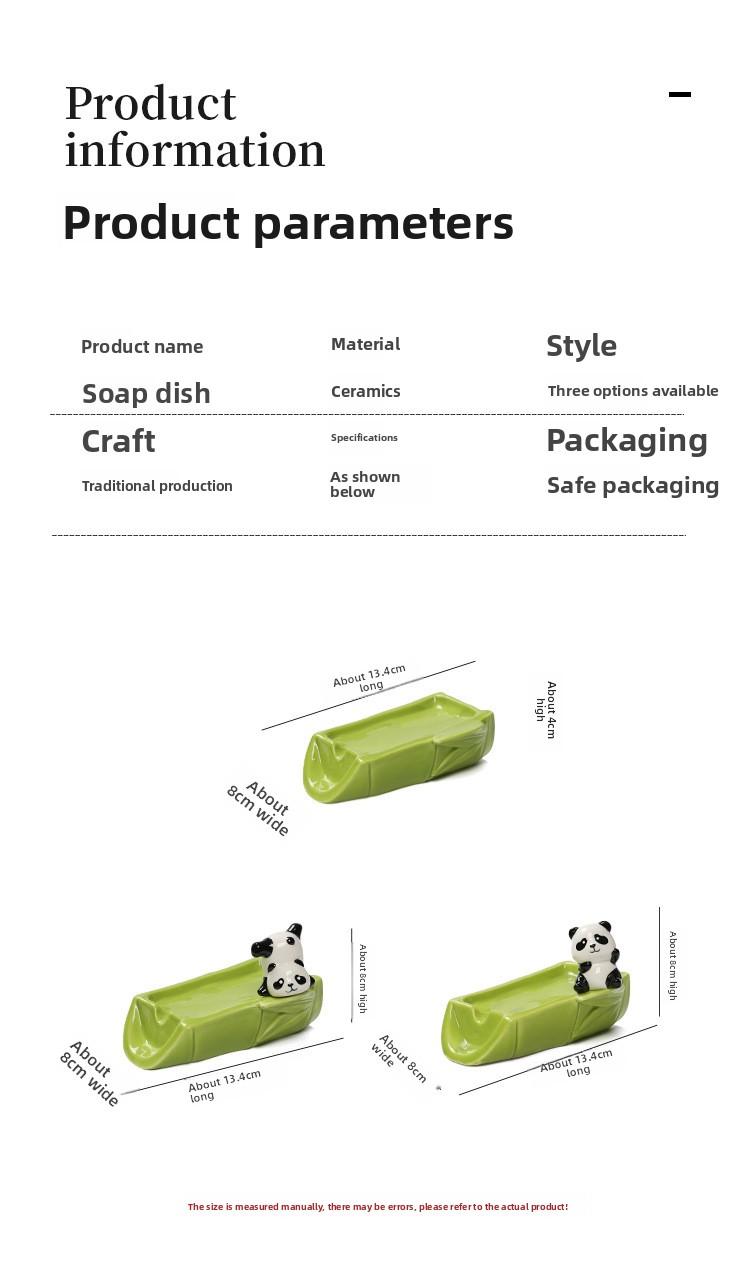 New high-appearance panda ceramic soap box