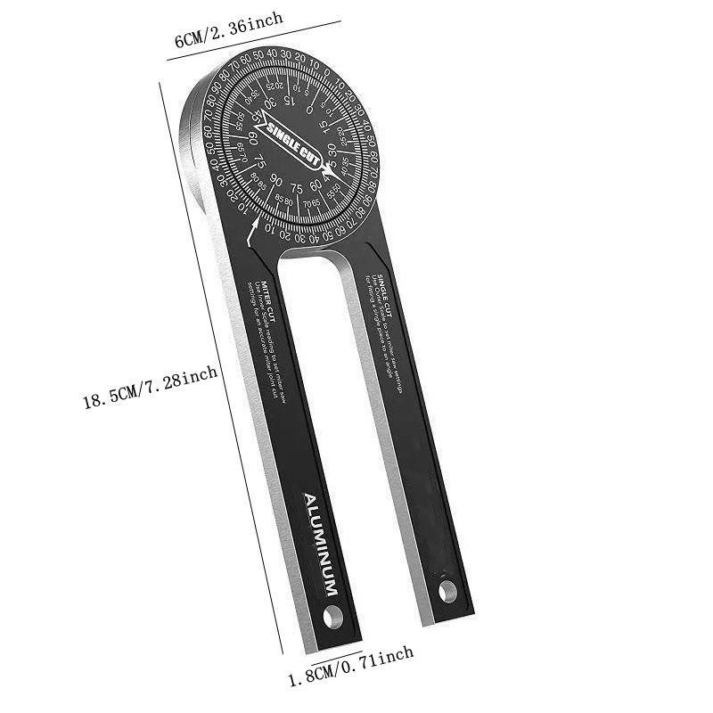 Pro-Grade 360° Miter Saw Protractor – High-Precision Angle Finder for Carpenters, Plumbers & Building Trades