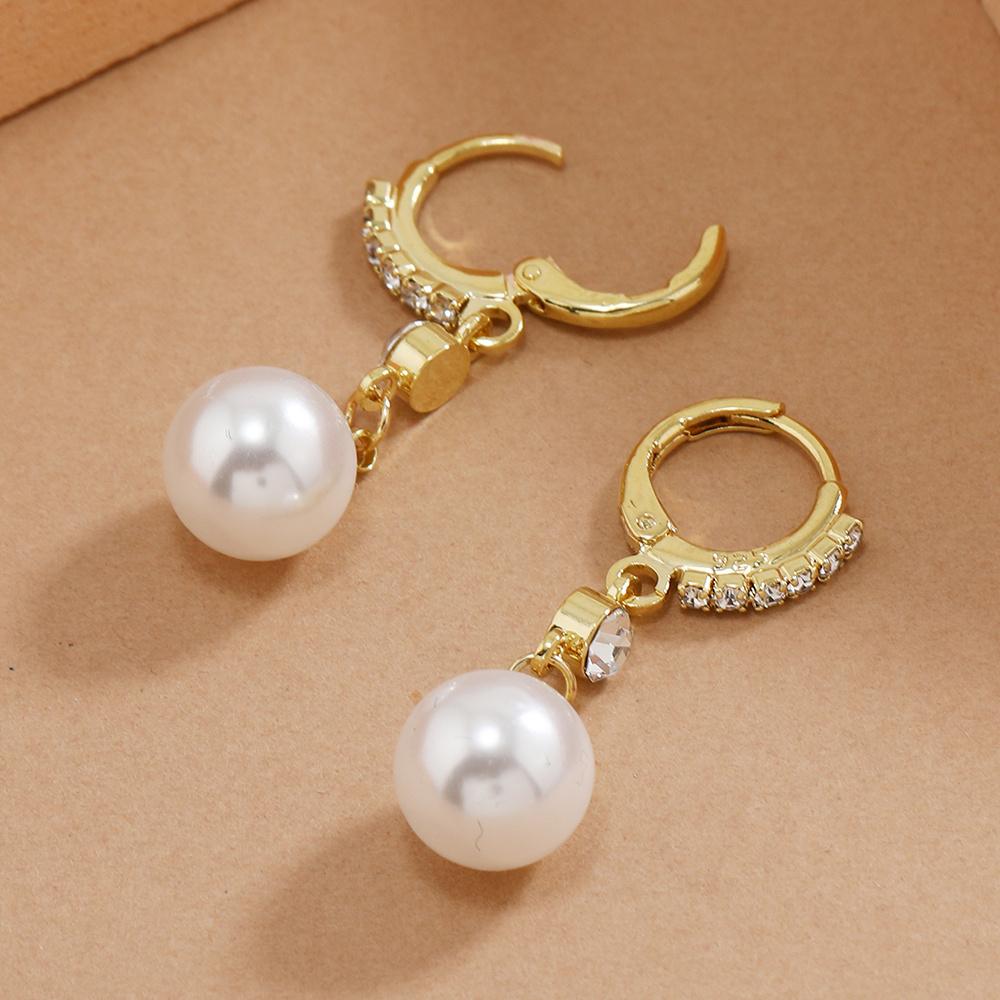 New High-End Gentle Style Pearl Earrings Fashionable Simple Versatile Ear Jewelry men's whimsical dad chain men autumn rapper Stainless Steel Link Necklace Crucifix Personalized Eye Photo Titanium Large Saturn Water Drop Choker daughter Music Guitar Pick