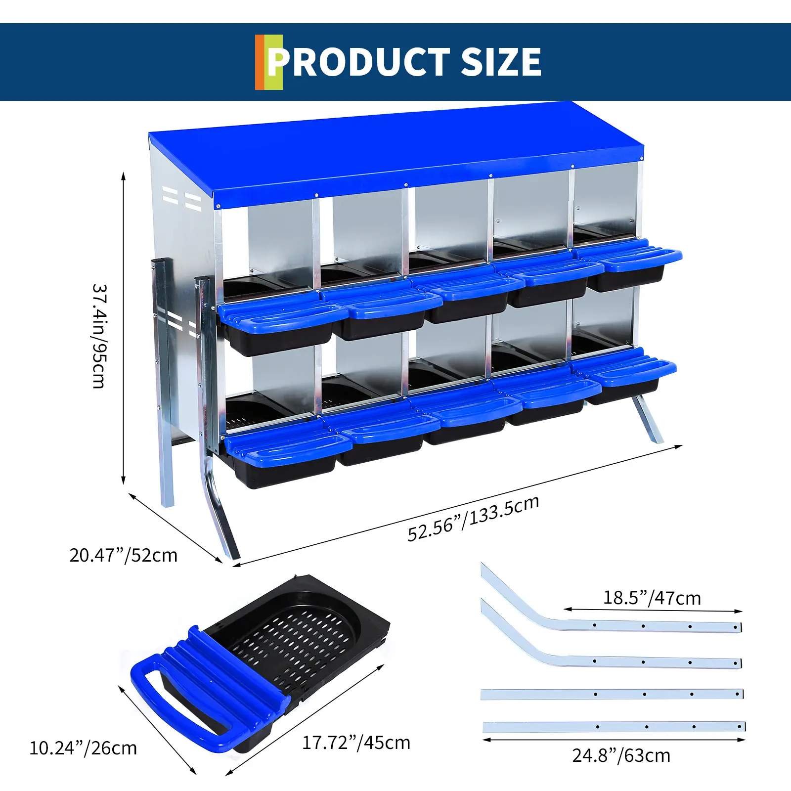 10 compartments - with stand