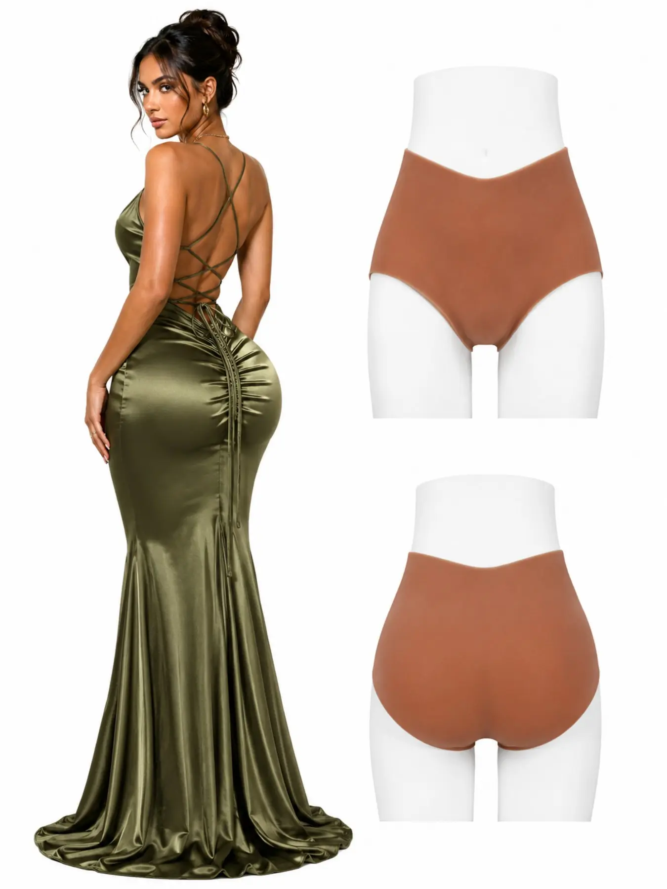 Plus Size Butt Lifter Triangle Panties, Natural Lift Without Fake Look, Perfect for Tight Dresses, Comfortable and Stylish Underwear