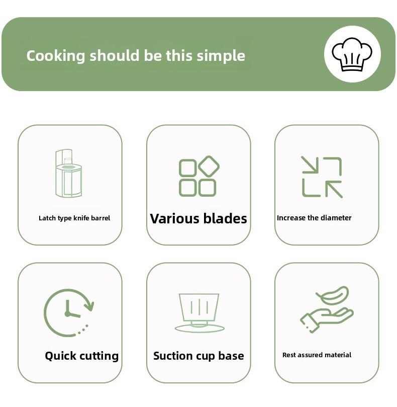 Rotary Cheese Grater, 1-Count Manual Vegetable Chopper with 3 Replaceable Stainless Steel Cutting Blades, Vegetable Shredder and Slicer, Multifunctional Kitchen Utensil, Vegetable Slicer Dicer, Summer Gift # GLOBAL PICKS