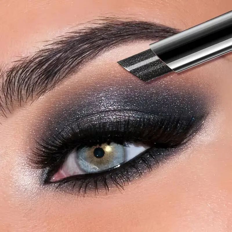 Waterproof eye shadow stick, pearlescent matte treatment, to create a natural and lasting eye makeup lasting flash eye shadow stick, easy to create daily makeup