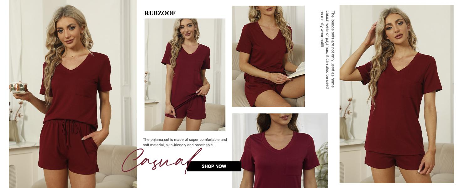 Pajama woman Women's Short-Sleeve Pajama Set, with Pockets, Casual V-Neck Two-Piece Set, Sizes S-3XL, Easter Gift, Birthday Gift Pajama woman Women's Short-Sleeve Pajama Set, with Pockets, Casual V-Neck Two-Piece Set, Sizes S-3XL, Easter Gift, Birthday Gift