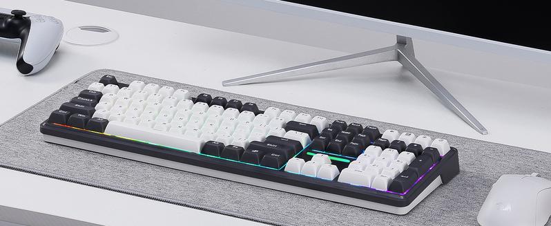 Redragon K745 PRO Wireless Gasket RGB Gaming Keyboard, 108 Keys Mechanical Keyboard w/Extra 4 Hotkeys, Hot-Swap South-Facing LED Socket, 5-Layer Noise Dampening, Round PBT Keycaps, Mint Mambo Switch, Abyssal Blue