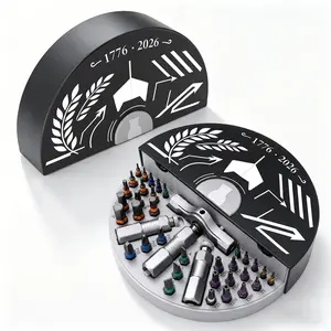 【4th of July Sale】37-In-1 Multi-Function Ratchet Screwdriver Set, 6.2° Angle Design, Ergonomic Handle, Chrome Vanadium Magnetic Bits, Gift Box Packaging