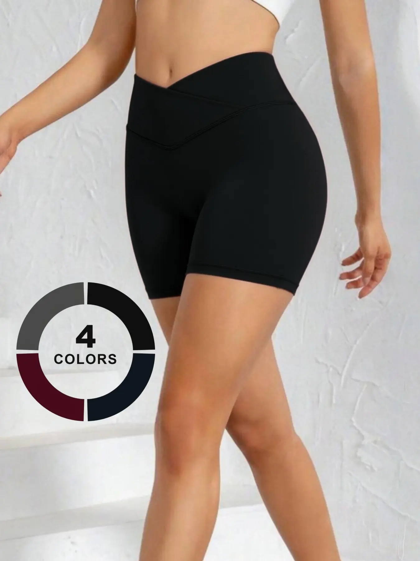 Women's Sporty Fitness Shorts, High Waist Yoga Capris, Stretching Butt Lifting, Soft Breathable, Ideal for Gym Running Cycling Daily Wear, Breathable Workout Shorts, Activewear Shorts, Gym Sports Shorts