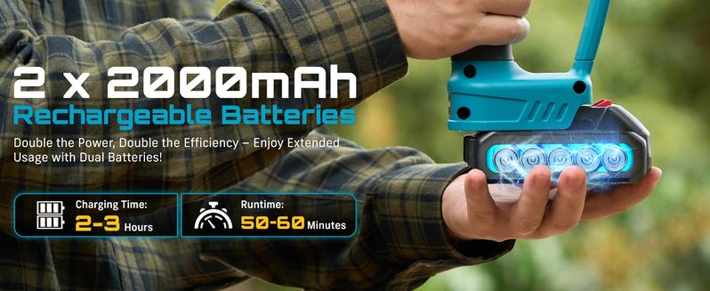 SEESII Mini Chainsaw & Pruning Shears: 6" Electric Saw Brushless & 1.3" Pruner with 2×2.0Ah Batteries, Cordless Combo for Wood Cutting/Branch Trimming, Gardening Tools for Dad Men Husband #TikTokShopBlackFriday