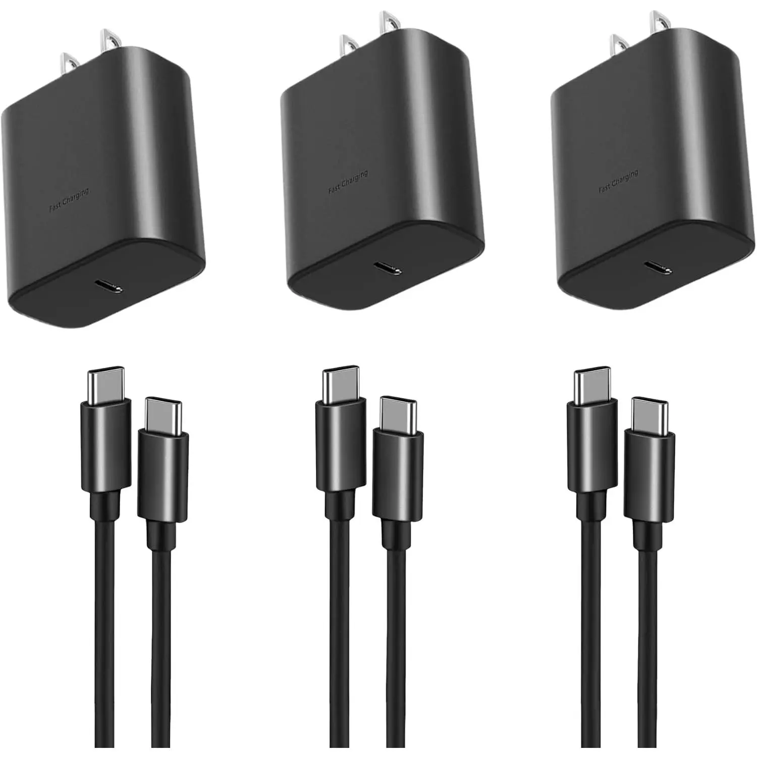Type-C   Block, 45W-3 Pack Super  Charger USB C Wall Charger Block for Sumsung S25 Ultra/S25/S24/S23/S22/S23Ultra/S23/S23+/S22Ultra/S21,and