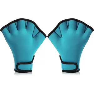 Aquatic Gloves for Helping Upper  Resistance, Webbed Swim Gloves Well Stitching, No Fading, Sizes for Men Women Adult  Aquatic Fitness Water Resistance