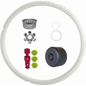 10PCS Replacement Parts for Instant Pot Pro/Pro Plus 6 QT, Duo Evo Plus 6 QT, Steam Release Handle, Sealing Ring, Float Valve W/Silicone Cap and Anti-Block Shield