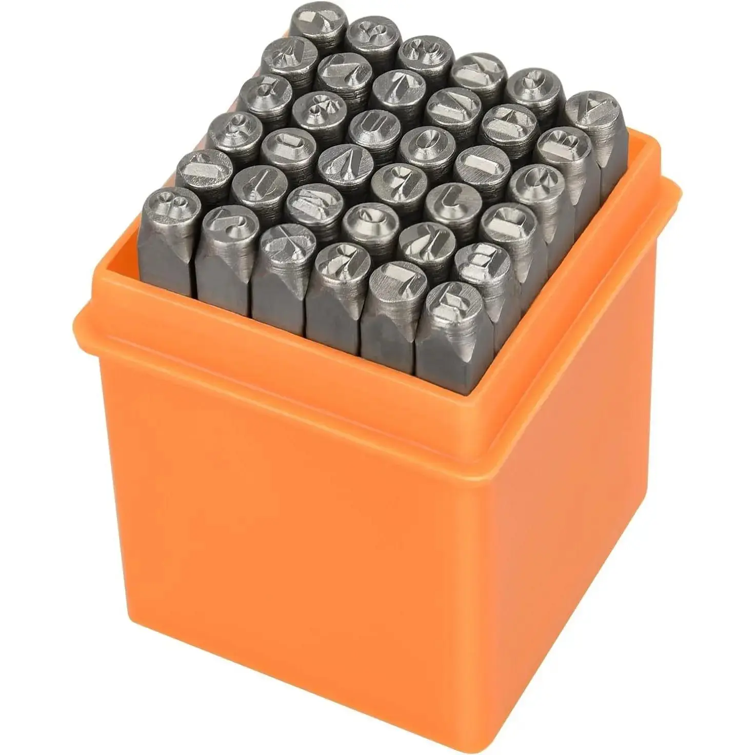 37pcs 3mm(1/8") Metal Stamping Kit Number and Letter Stamp Set, Includes Artistic Font Uppercase, Number Punch and Heart Design Stamp