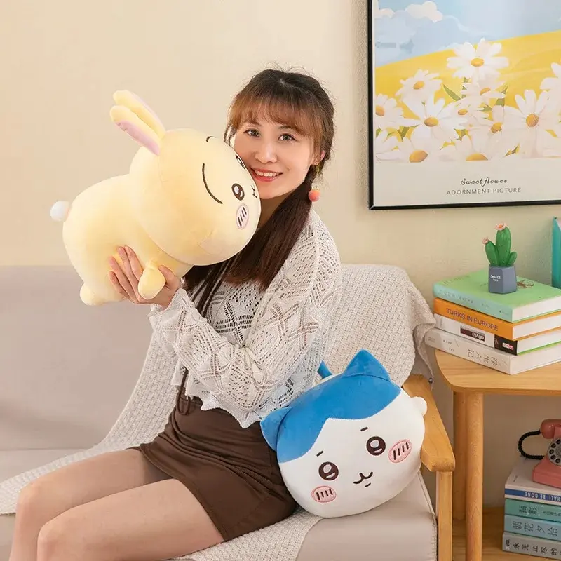 30CM Hachiware Usagi Momonga Anime Stuffed Toy, Soft Plush Pillows, Cute Rabbit-Cat Hamster Doll Gift for Kids Girls