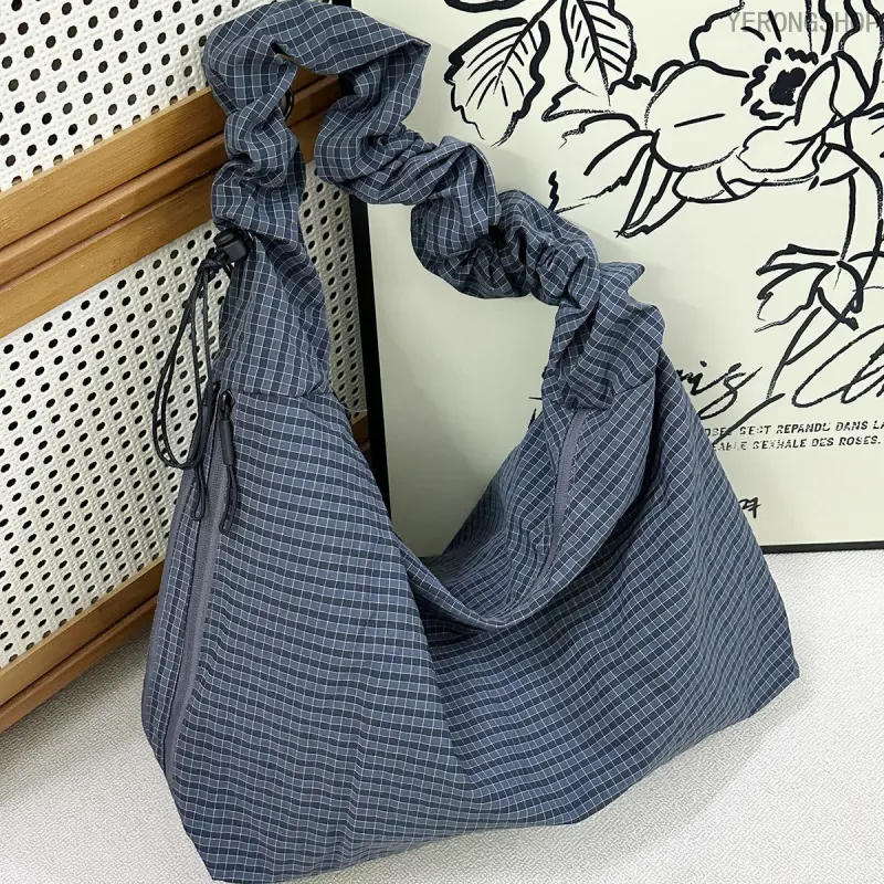 Vintage Plaid Canvas Drawstring Tote Bag for Women, Large Capacity Commuter Shoulder Bag, Convertible Crossbody Handbag modern cap Russian Flower Frosting Piping Tips  Touch Screen Fleece Winter  cotton curtain Elegant Design Waist Buckle