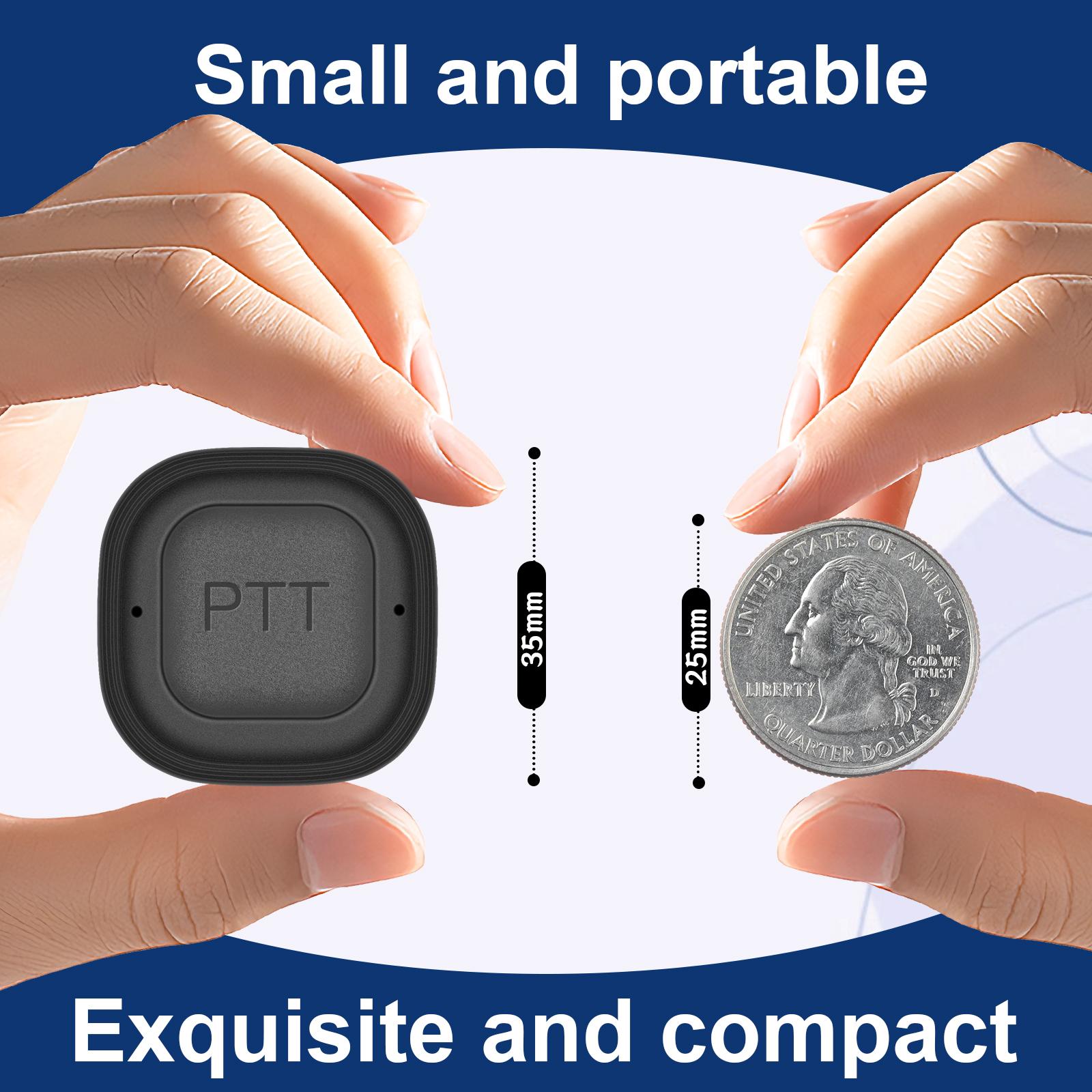 TIDRADIO Wireless PTT (New) Pushbuttons for Phone APP Replaceable Wireless ProgrammerAdaptable to many models UV-5R