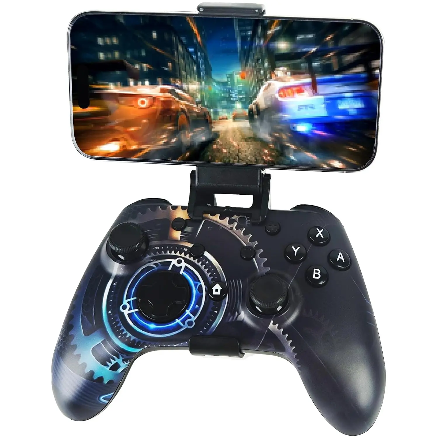 Multi-Platform  Controller with RGB & -Mode  & Wired Connection,  Gamepad for / 2/iOS/Android/PC/TV Box/, Includes 2 USB-C Cables & Adapter