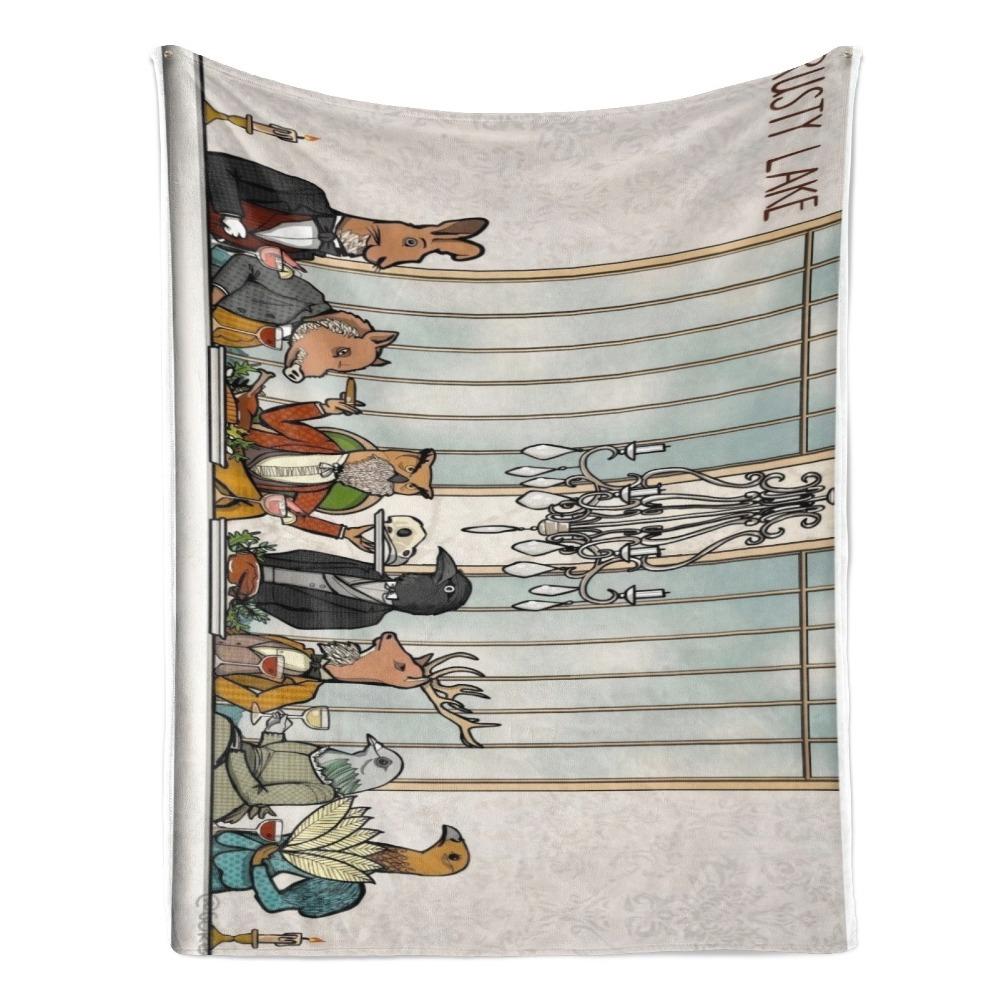 Rusty Lake Theme Flannel Blanket Surreal Mystery Game Throw Soft Cozy Plush Blanket for Couch Sofa Bed Indie Puzzle Art Aesthetic Home Decor Lightweight Travel Blanket Gamer Fan Collection Gift All Season Comfort Decorative Bed Cover