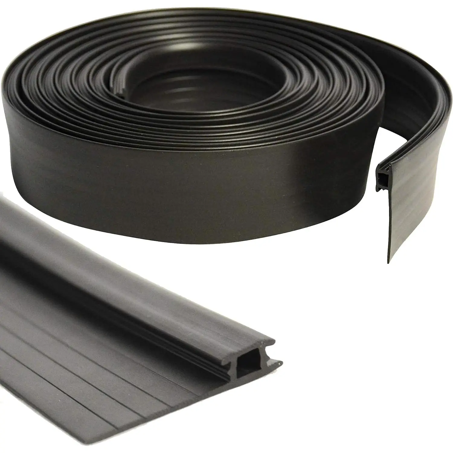 96" Long Black Vinyl Adjustable Width  Strip - Screen Door  Seal Strip & Draft Stopper - Draft &  Blocker Seal Strip for Windows, Door & Patio - Weather Stripping Strip