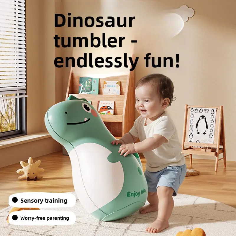 Inflatable wobbler toy inflatable toy penguin wobbler wholesale; cartoon children baby toy punching pillar