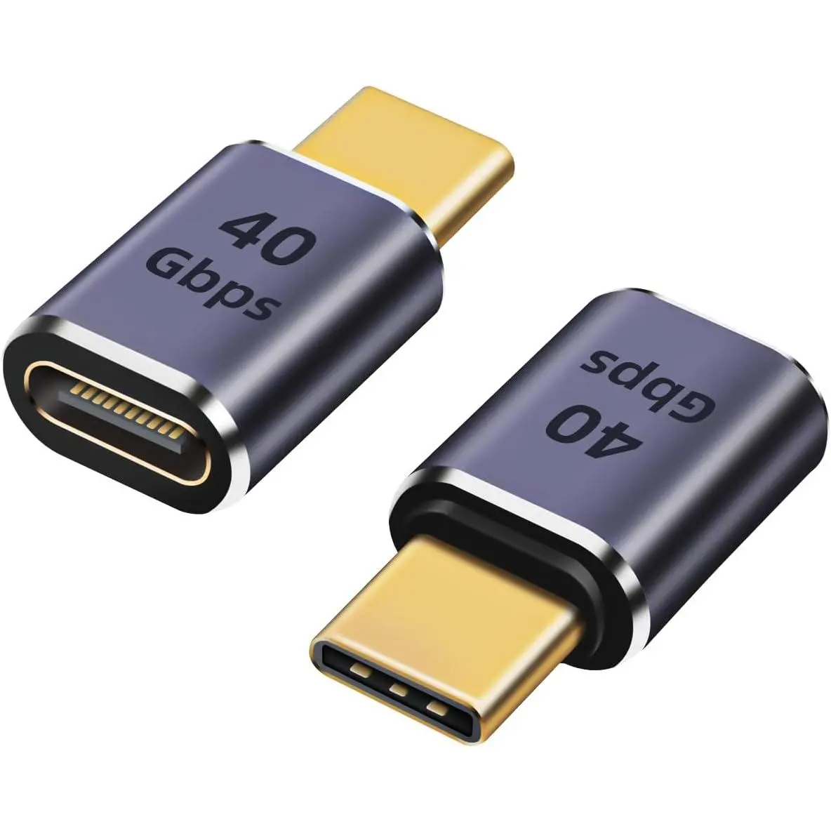USB C Extender Adapter 40Gbps, 8K 60Hz USB C Male to Female Extension Adapter,USB Type-C Male to Female Extender PD 100W   USB 4 Thunderbolt 4 Connector for MacBook Pro(2 Pack)