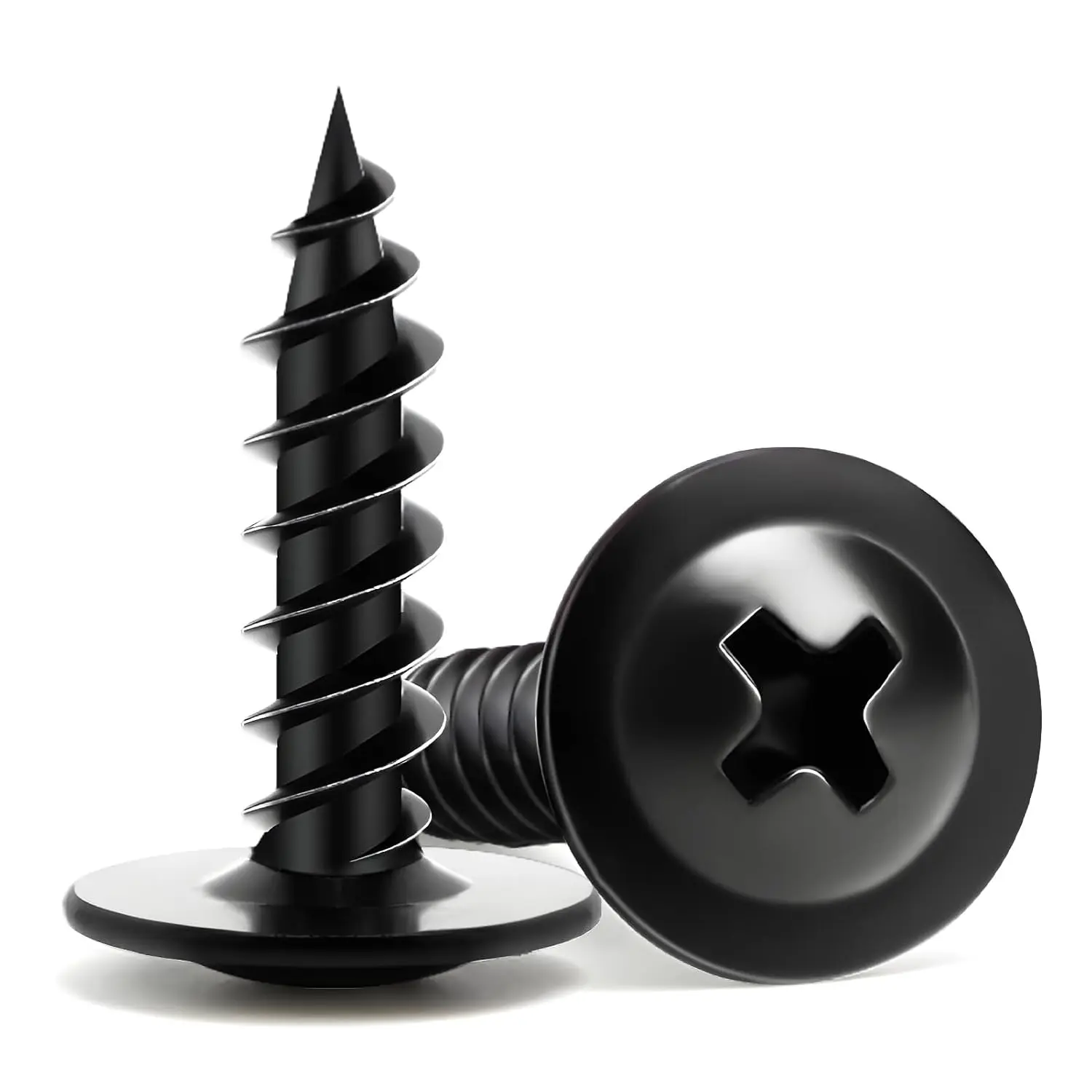 Screws 3/4 Inch, 125 count   Phillips Truss  Black  Screws, Self Tapping Electrophoresis   Truss   Screw  in Indoor Furniture, Woodworking (#8 x 3/4")