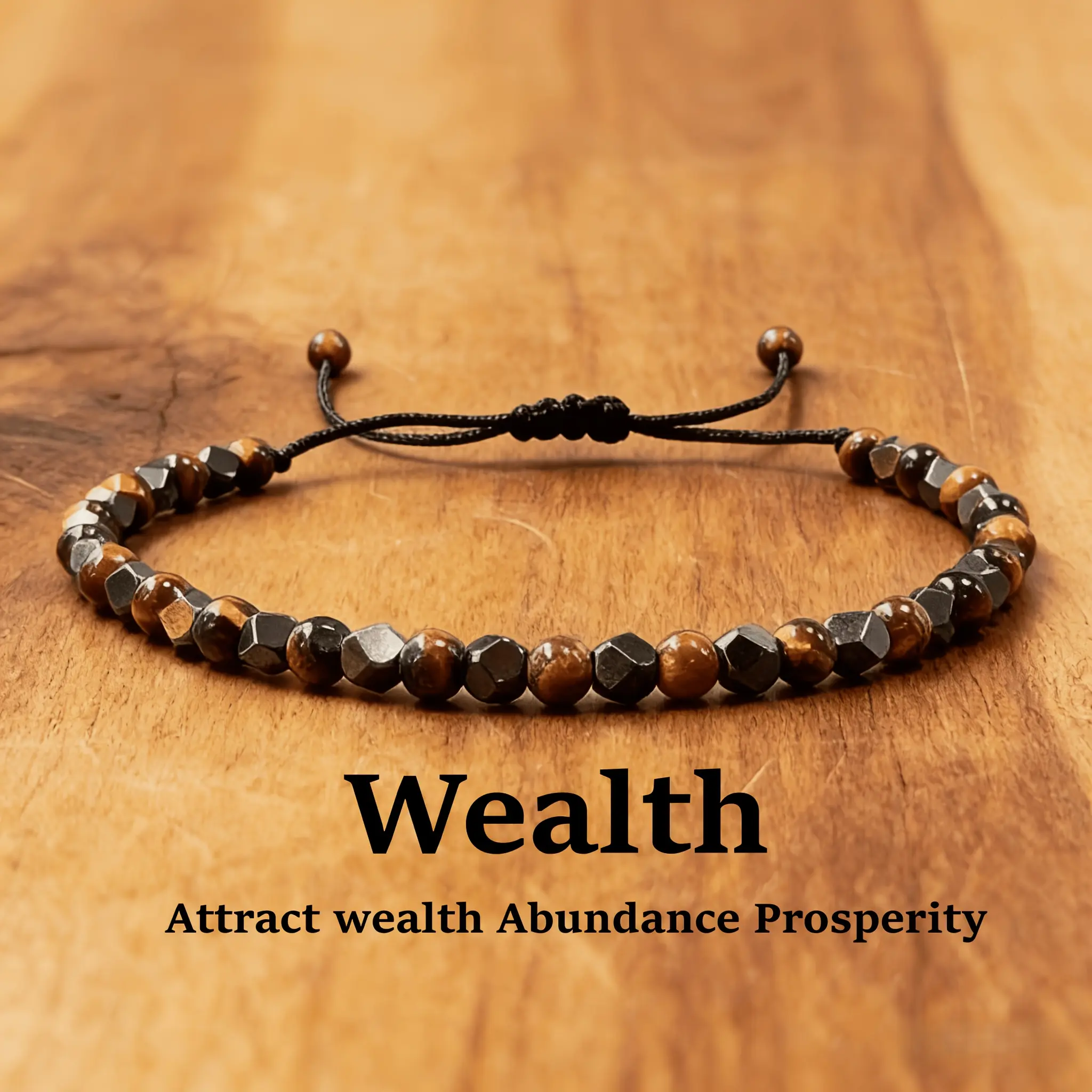 GADASLUY Handmade Tiger Eye Stone Beaded Bracelet, Casual Unisex Healing Jewelry with Sun Charm for Wealth & Success, Attract Wealth Abundance Prosperity, Daily, Adjustable Size, Adults, Fortune Bracelet/Handmade Adjustable/1.57 Inches T