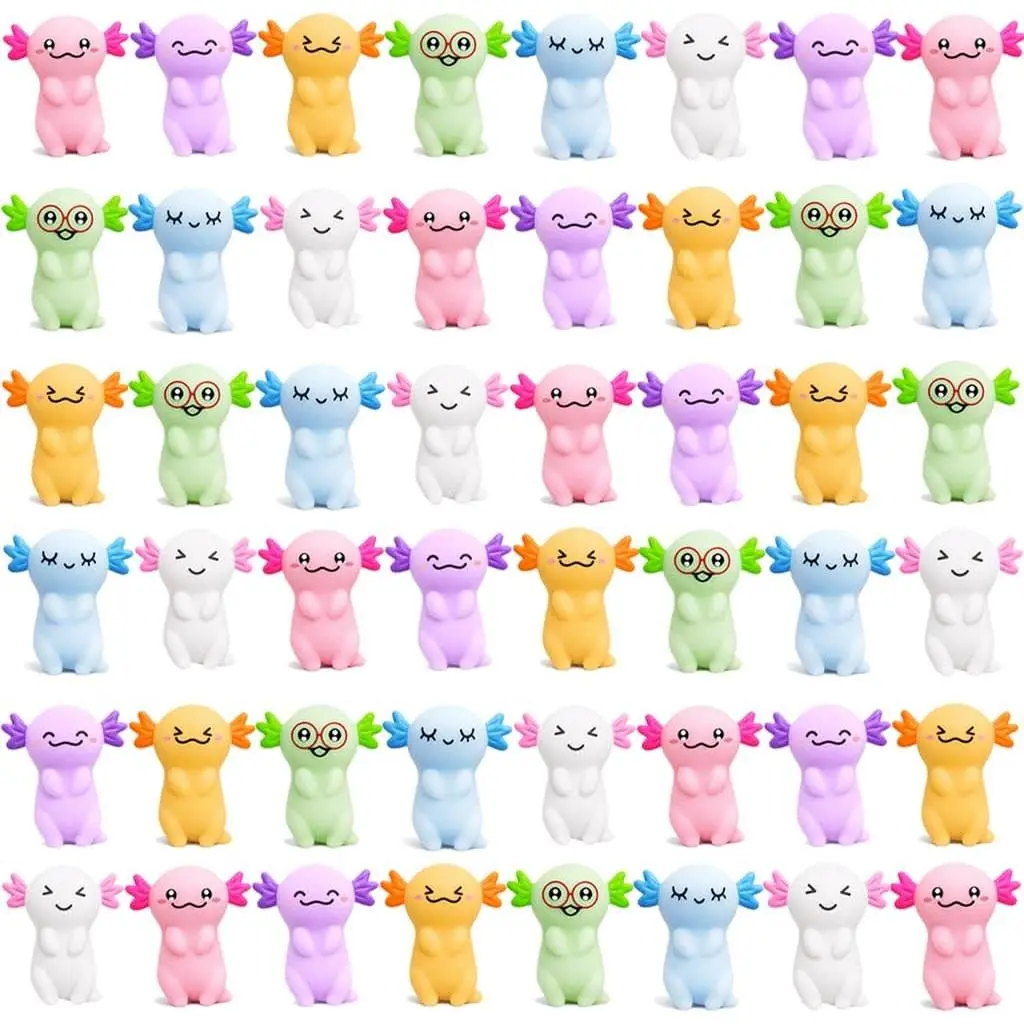 48 Pack  Mochi Squishy Fidget Toys, Kids Stress Relief Squeeze Toys, Party Favor Classroom Prize Birthday Goodie Bag Gifts