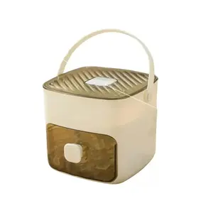🧊 Portable Ice Cube Maker Box with Pull-Out Drawer & Handle
