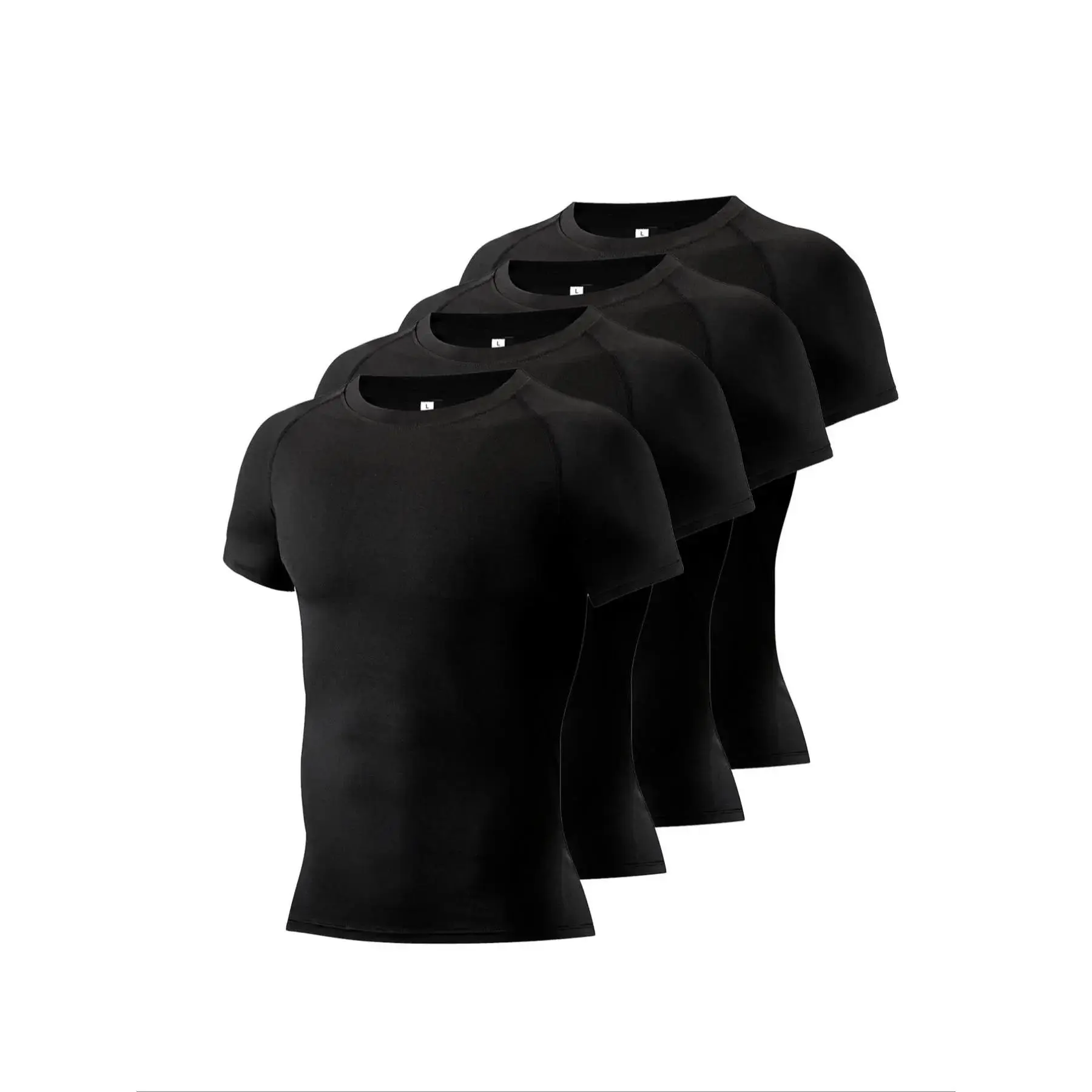 Men's Plain Round Neck Raglan Sleeve Sports Tee, Quick Drying Breathable Comfy Short Sleeve T-shirt, Men's Sportswear for Running Gym Workout, Fitness Sport Top