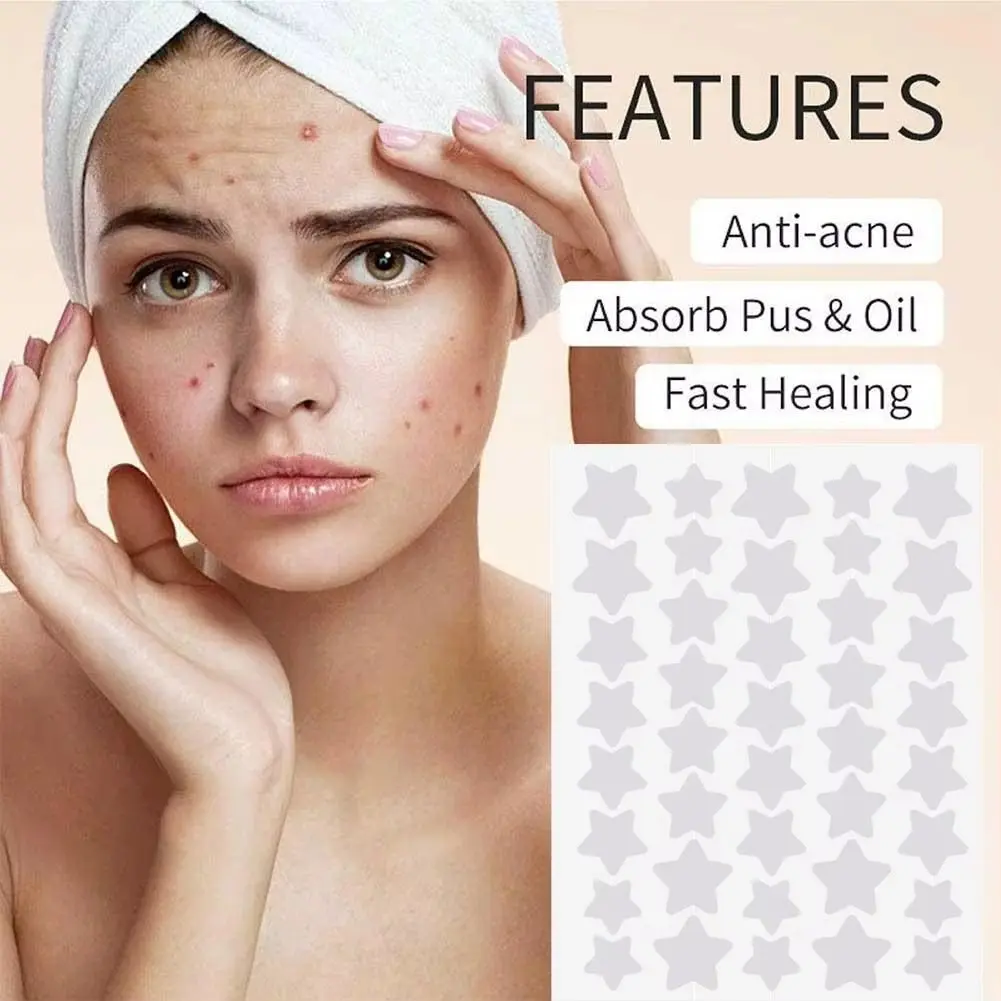 40Pcs Colorful Star Acne Patch Improve Women Skin Hydrocolloid Acne Tool Invisible Acne Cover Pimple Patch Acne Spot Patches Skin Care Tools Acne Stickers
