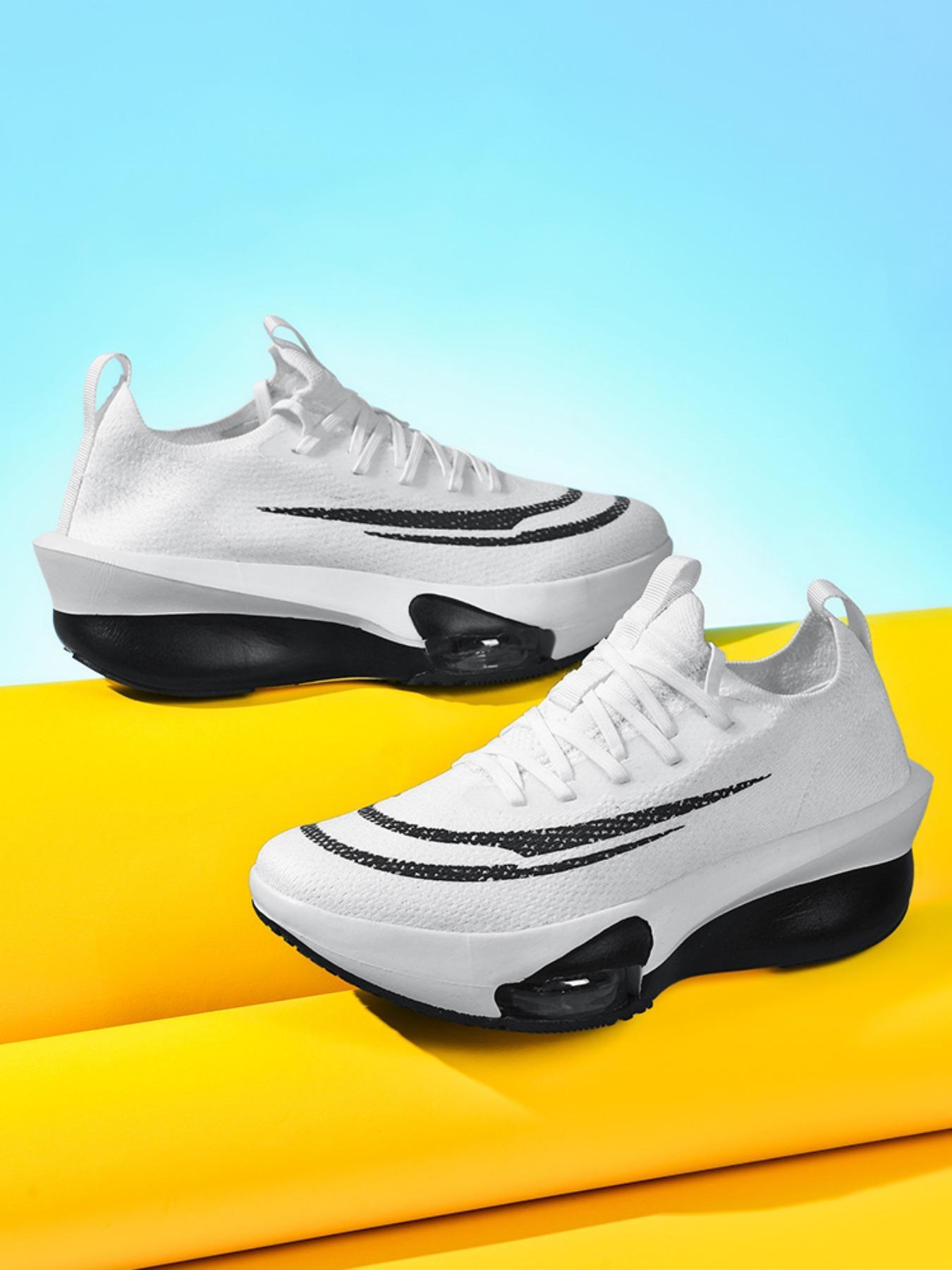 Trendy Couple Running Shoes, Breathable Textile Material, Anti-Slip Wear-Resistant Sole, Comfortable Lining, Suitable for Sports, Breathable Running Sneakers