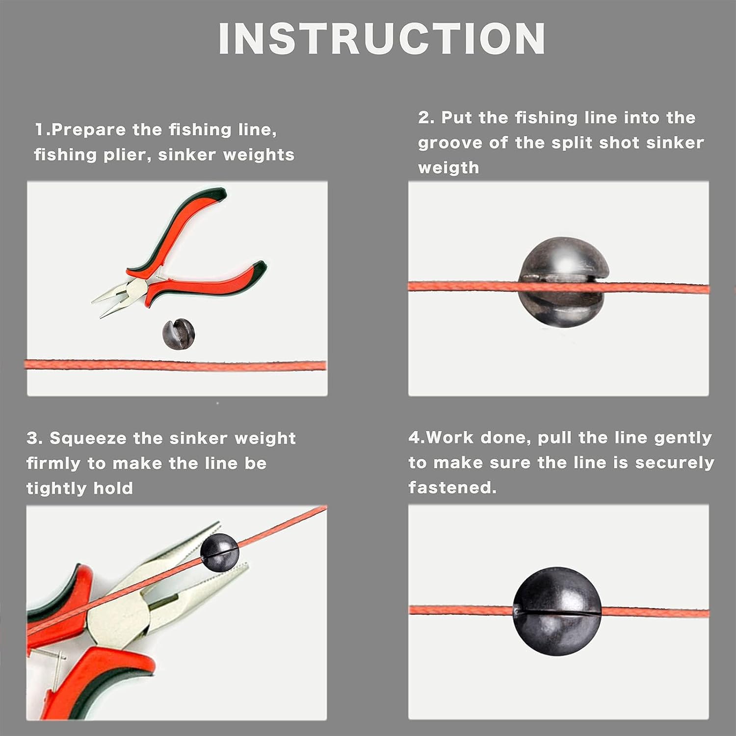 Fishing Lead Sinker Set, 100pcs/box Split Lead Sinker Fishing Weight, Split Lead Clip for Bass Fishing, Fishing Accessories for Outdoor, Fishing Tackle Kit, Father's Day Gifts, Fishing Lures Kit, Fishing Gear Set