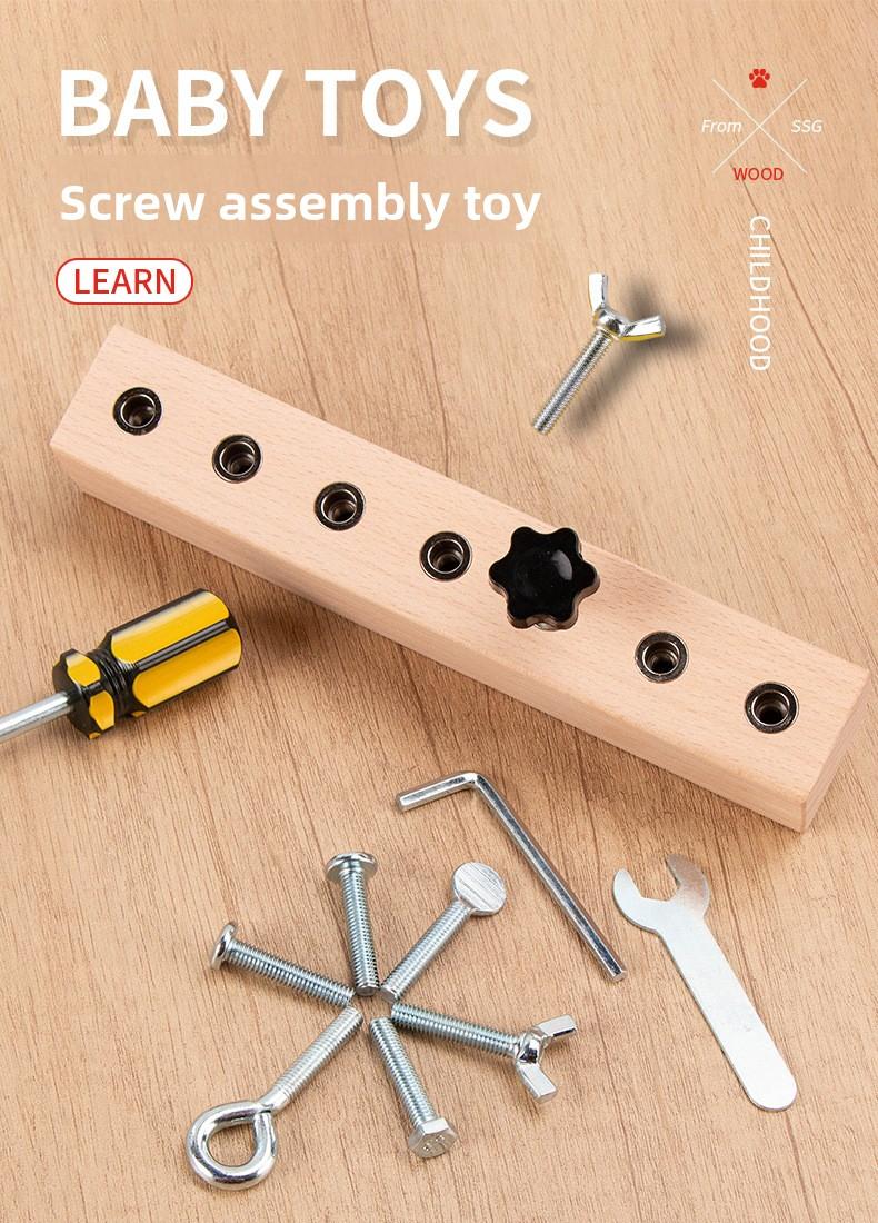 Montessori Screw Tightening Assembly Toy for Kindergarten Children Aged 3-6: An Early Educational Assembly and Disassembly Tool for Kids.