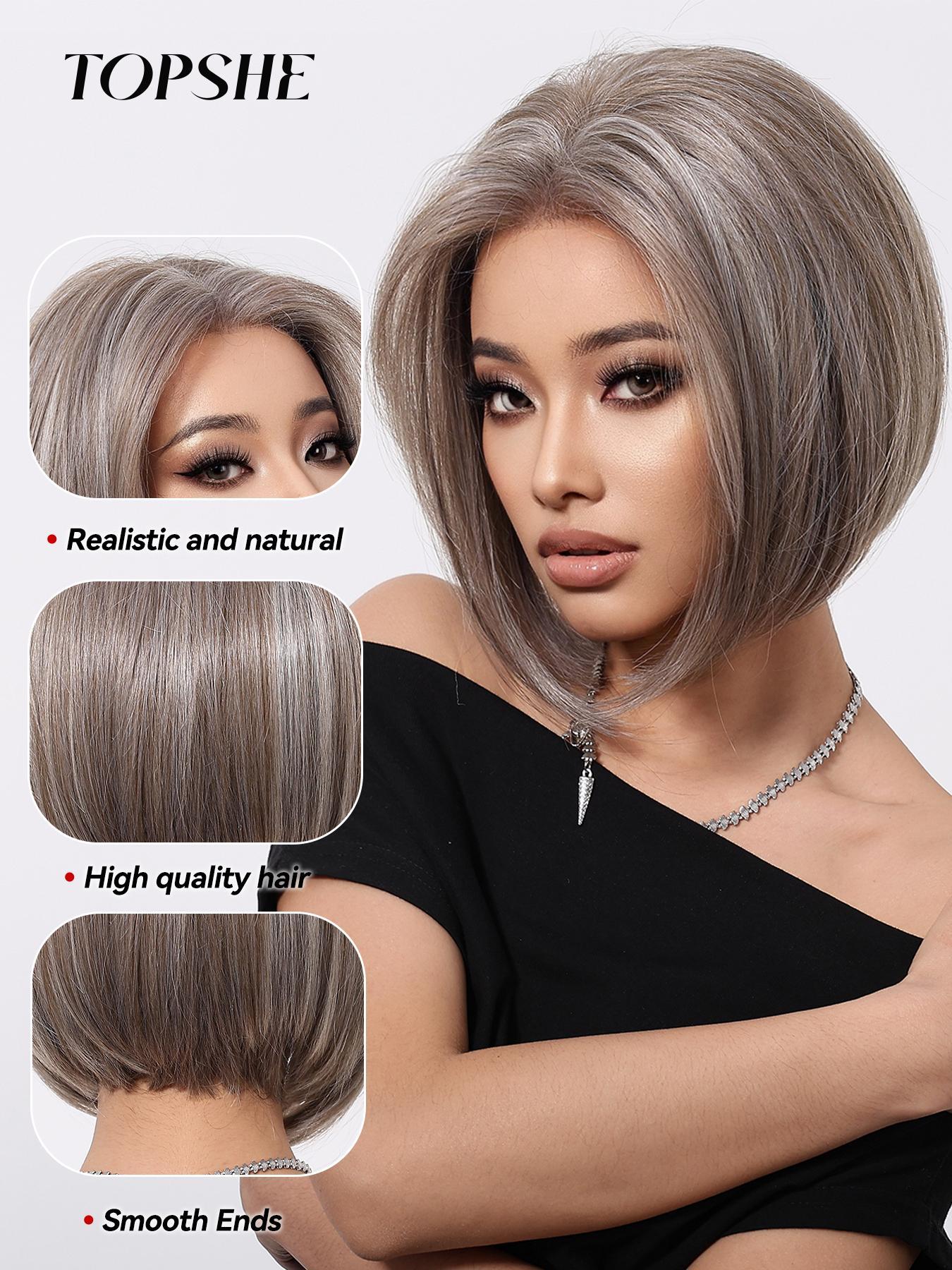 10 Inch Short Straight Bob Wig, Gorgeous Fluffy Wigs for Women, Synthetic Lace Front Wigs, Lace Frontal Wigs for Party, Daily Use
