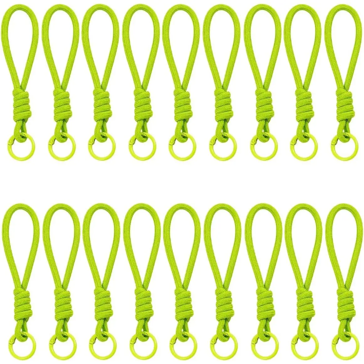 18Pcs Paracord Keychain Wristlet Bag Charm Durable and Rope Keychain