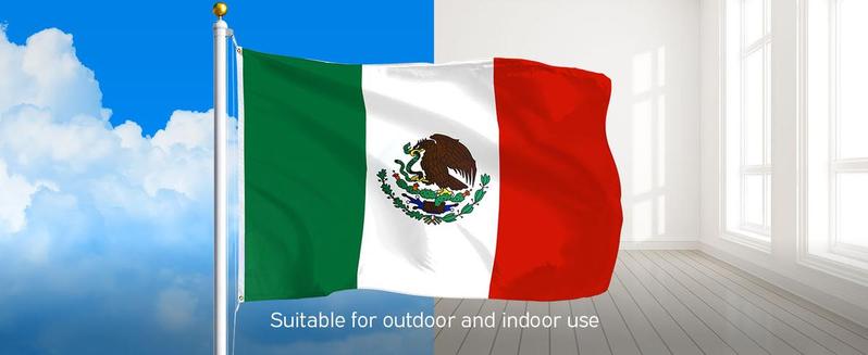 Mexico (Mexican) Flag 100D Printed Polyester 3x5 Ft