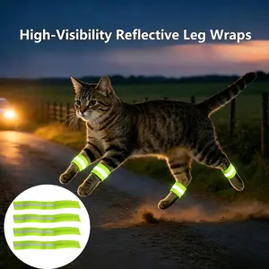 Green 2/4/8 piece set can adjust the legs of cats and dogs, decoration - reflective luminous, essential for outdoor training, now available, very suitable for cat and dog lovers, no battery required
