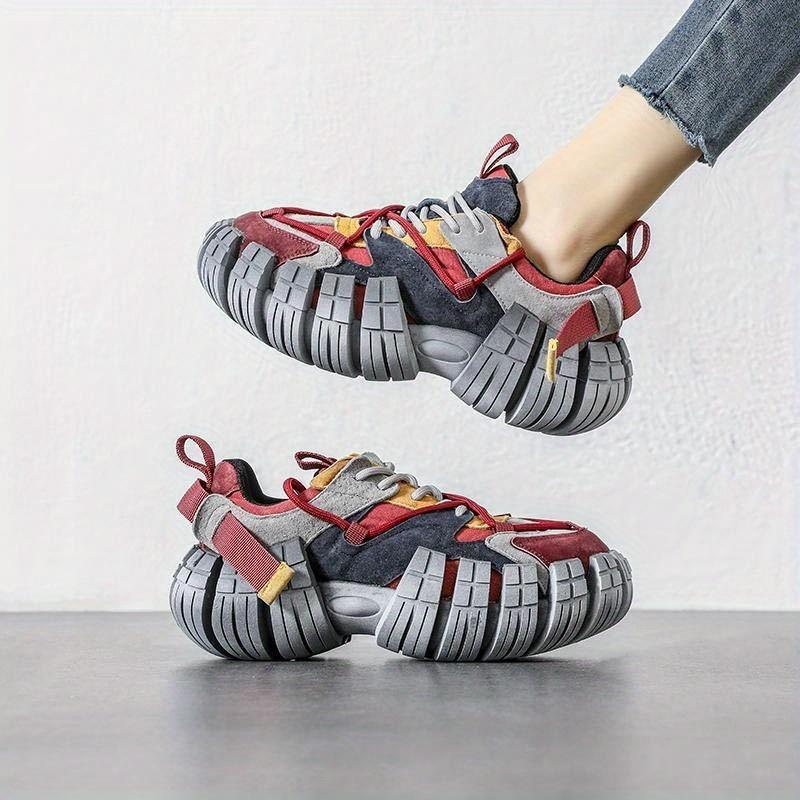 (New)Shoes for Men New Fashion Trend All The Fashion Brand Europe Station Color Daddy Shoes, Vintage to Do Old Sports Shoes, Anti-slip Wear-resistant Breathable Sports Shoes, Increase Men's Casual Shoes