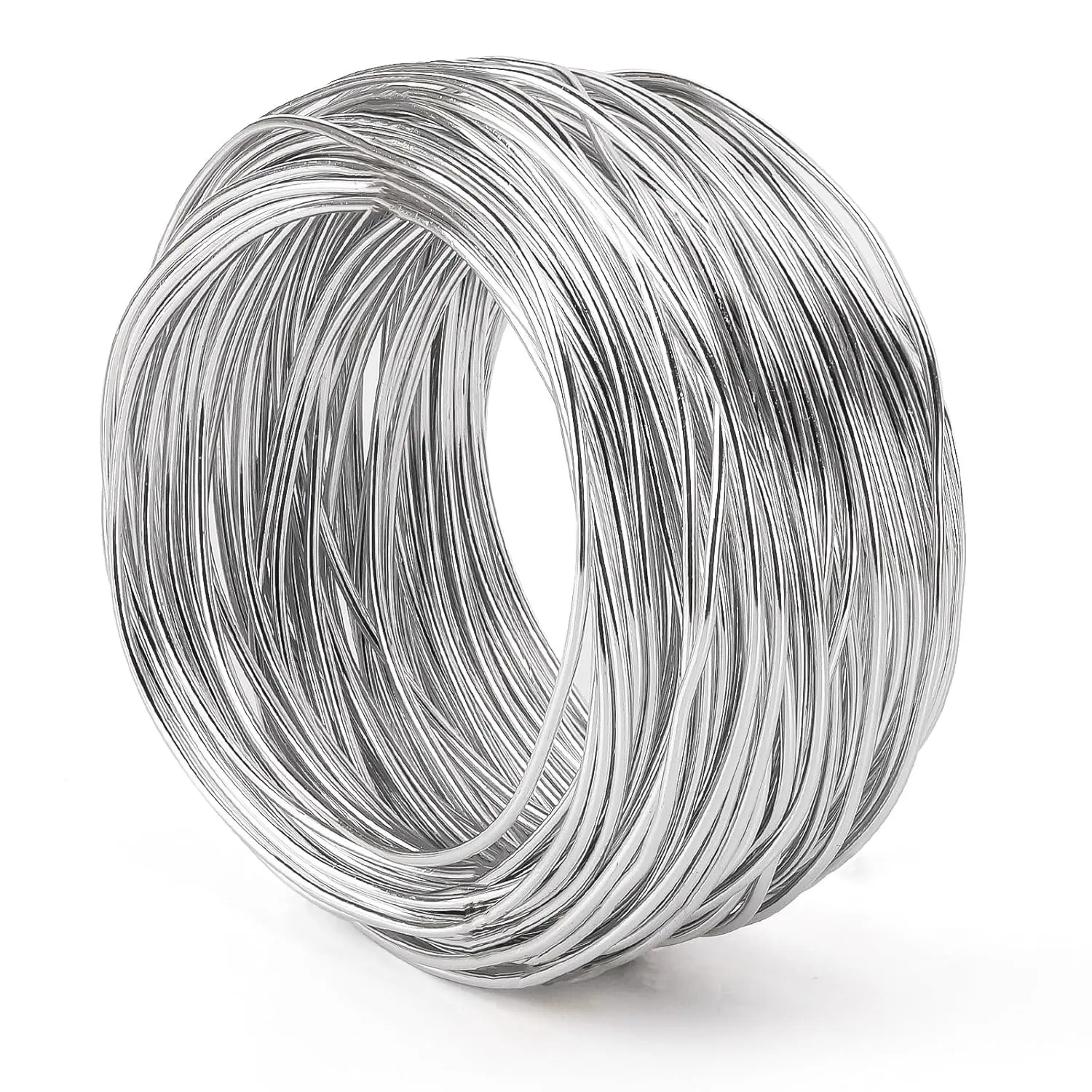 3mm 98.4 Feet (30m) 1 Roll Silver Bendable Aluminum Craft Wire, Metal Armature Wire for Sculpting, Doll Skeleton Making DIY Crafts